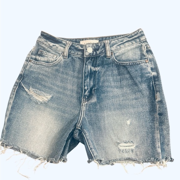 Pac Sun size 25 indigo denim mom jean shorts in excellent like-new condition - Picture 1 of 4